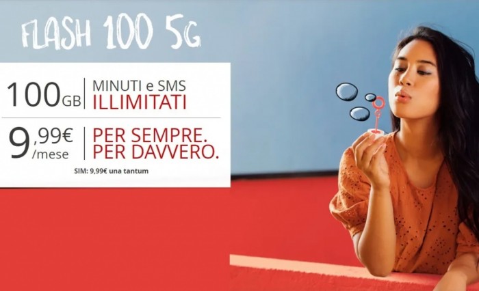 Iliad Flash 100 5G: 100GB con 5G incluso a meno di 10 euro