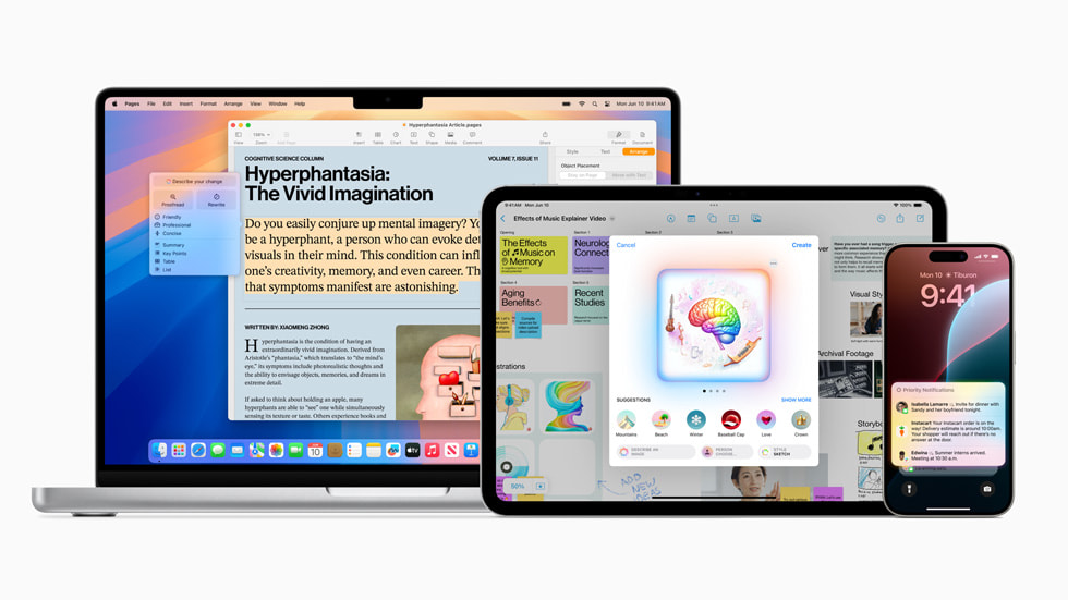 Apple Intelligence, il sistema di intelligenza artificiale pensato per iPhone, iPad e Mac