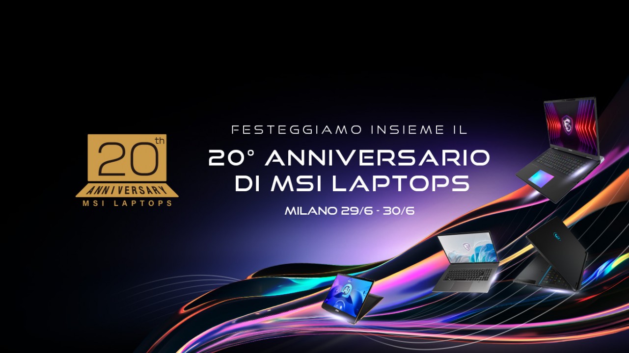 MSI organizza un evento per i fan italiani per festeggiare il 20esimo anniversario dei propri laptop
