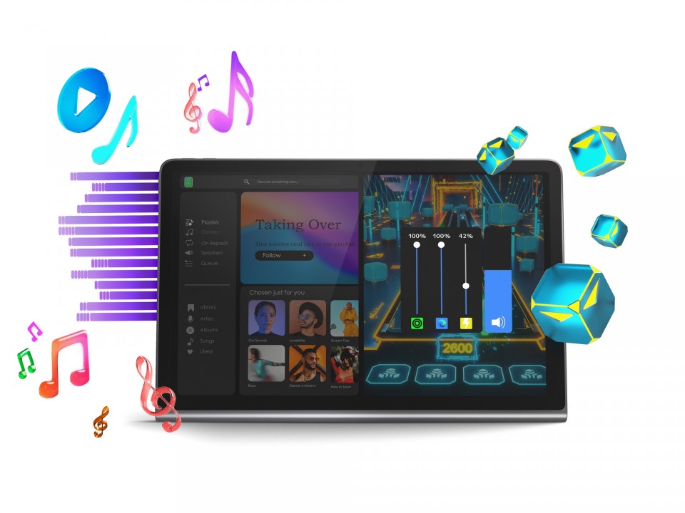 Lenovo presenta Tab Plus: il tablet con otto speaker per chi ama la musica