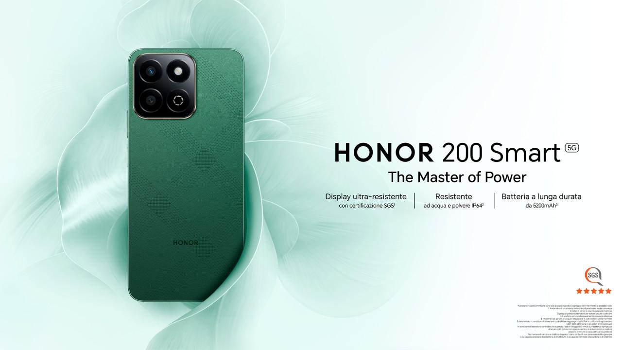 HONOR 200 Smart, batteria di lunga durata e funzionalità fotografiche AI avanzate