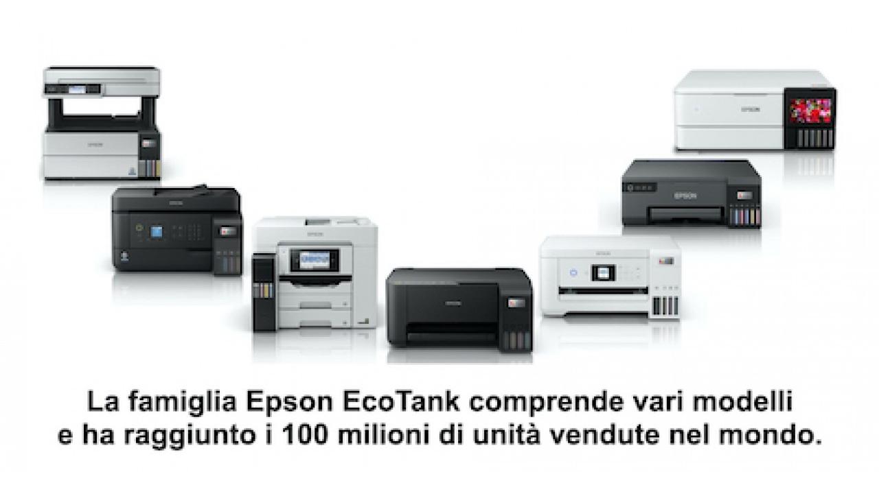 Le stampanti Epson EcoTank superano i 100 milioni di unità vendute