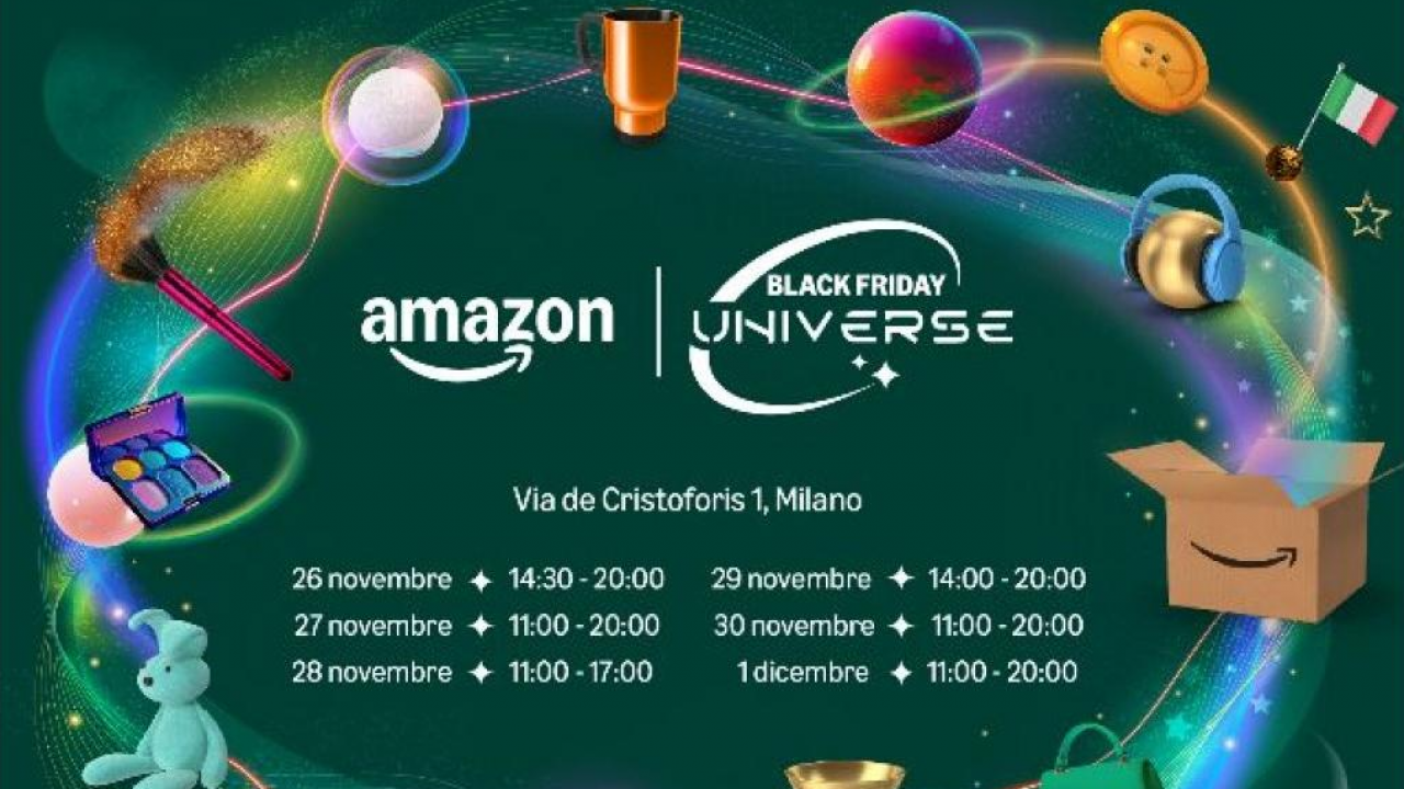 Dal 26 novembre a Milano apre le porte Amazon Black Friday Universe